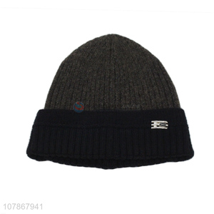 Wholesale winter warm casual melon leather hat sports cold-proof knitted hat