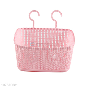 Good quality bathroom plastic storage basket wall hanging basket