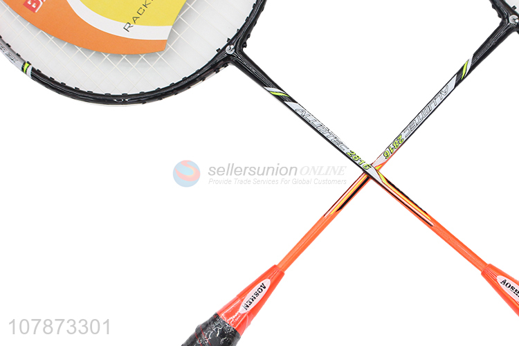 Factory price durable good elastic badminton racket set