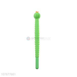 High quality green cactus craft pen creative student writing pen