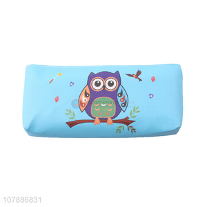 Hot sale blue cartoon owl student pencil case stationery bag