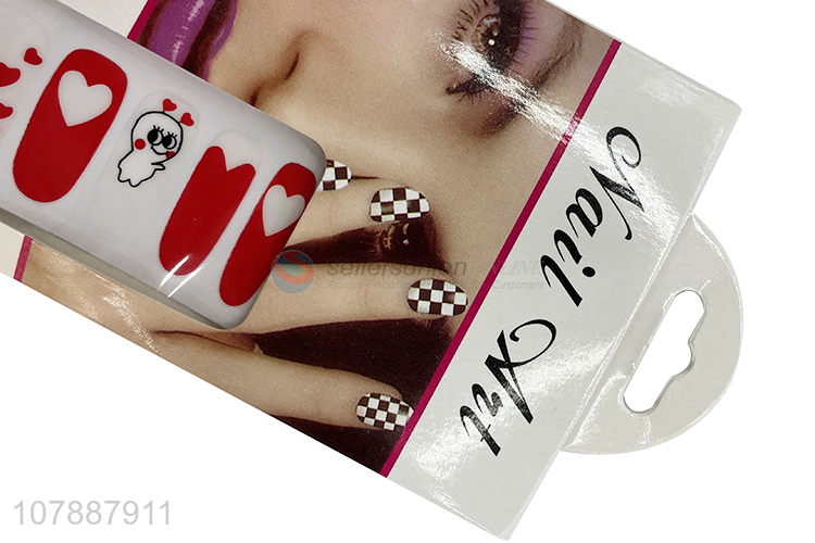 Promotional fashion nail art decoration heart pattern nail stickers