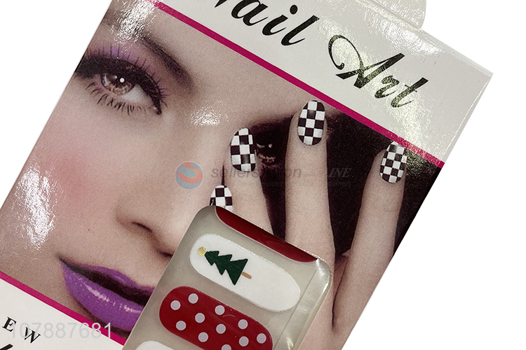 China manufacturer winter nail art Christmas nail polish strips