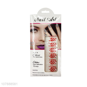 Good quality colorful dots nail polish strips nail wraps stickers