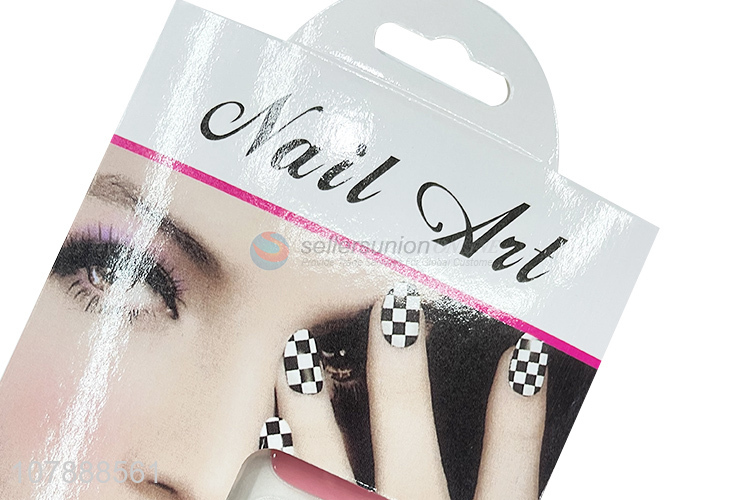 Low price mixed color real nail polish strips nail art decoration