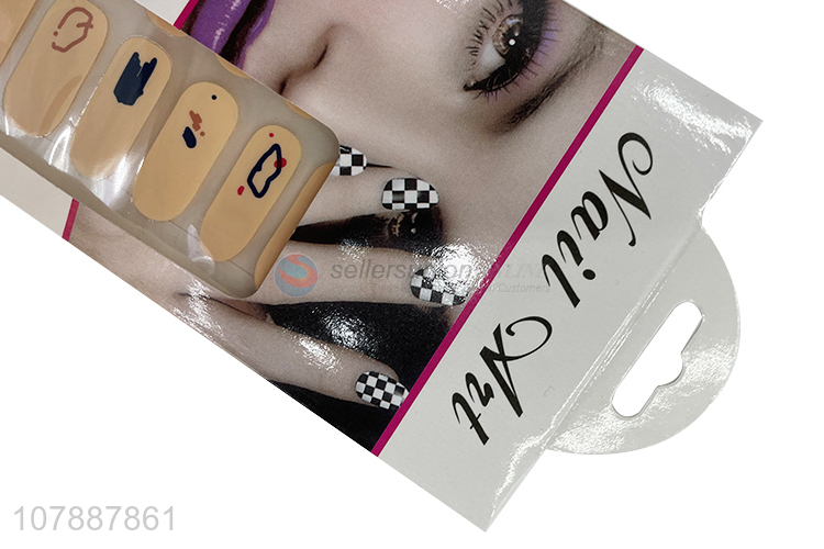 Hot selling creative graffiti gel nail sticker fingernail wraps