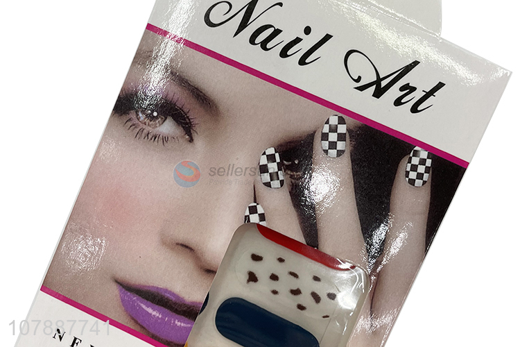 New product wholesale nail art decoration colorful fingernail wraps