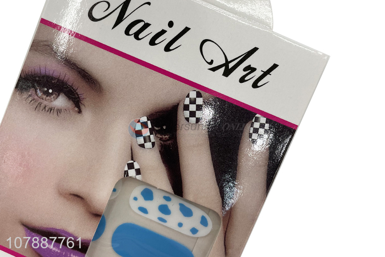 High quality stylish leopard grain nail polish strips 3D nail decals