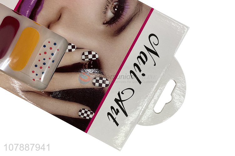 China factory mixed color full cover long lasting nail polish strips