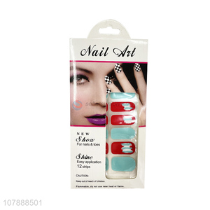 New product creative scrawl nail wraps colorful nail polish strips