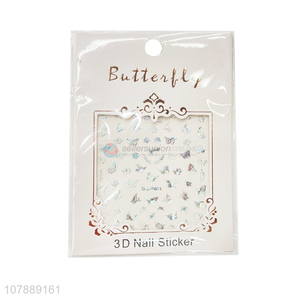 Wholesale Adhesive 3D Butterfly Nail Decal Fashion Nail Sticker