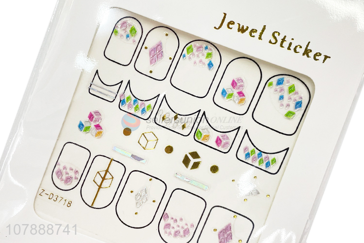 Creative Design Fashion Jewel Nail Wraps Nail Art Sticker