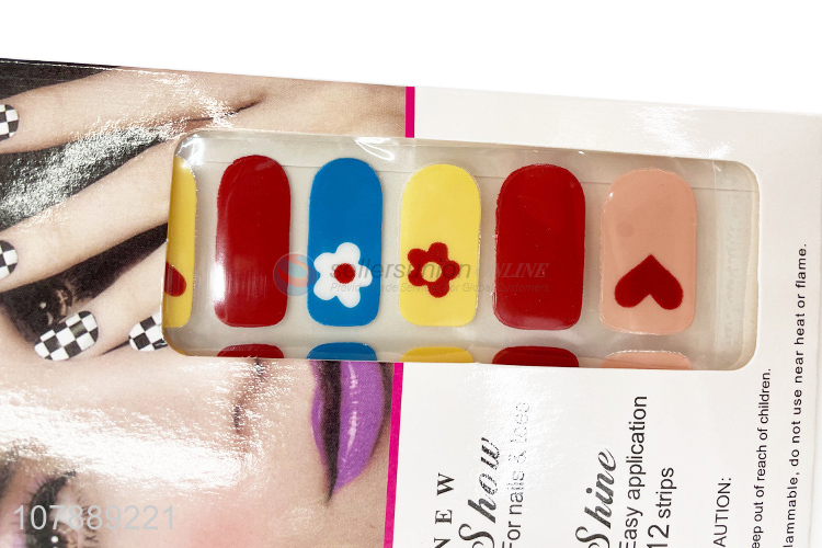 Custom Fashion Manicure Colorful Nail Art Sticker Nail Decals