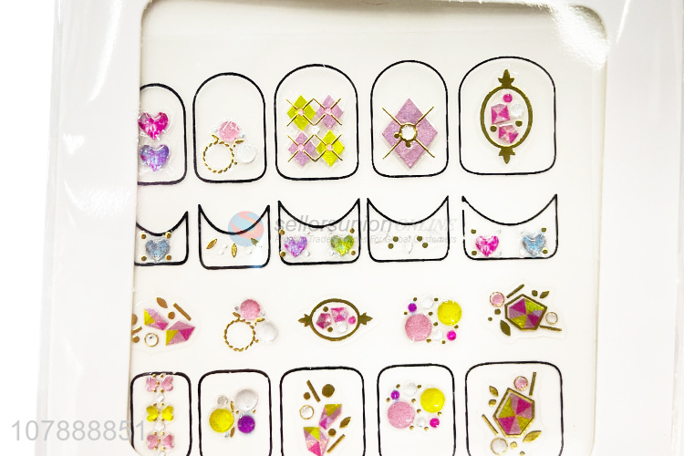 Wholesale Fashion Jewel Nail Decals Adhesive Nail Stickers