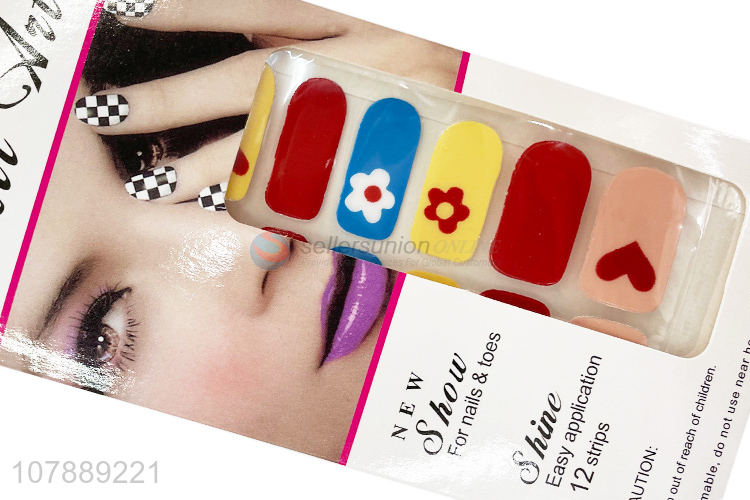 Custom Fashion Manicure Colorful Nail Art Sticker Nail Decals