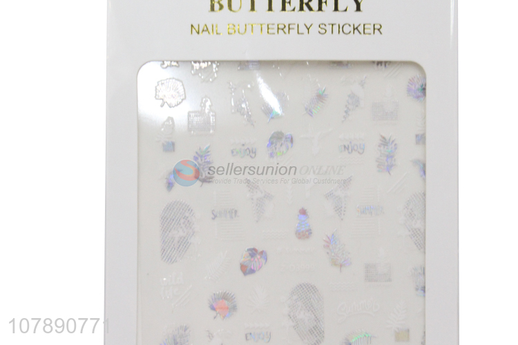 Factory direct sale paper translucent nail stickers for ladies