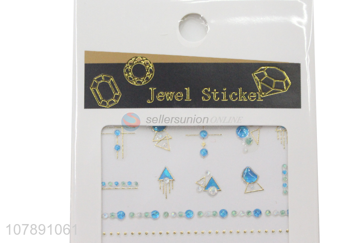 Hot sale blue paper sticker women decorative nail stickers