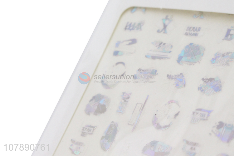 Yiwu wholesale paper translucent nail stickers for ladies