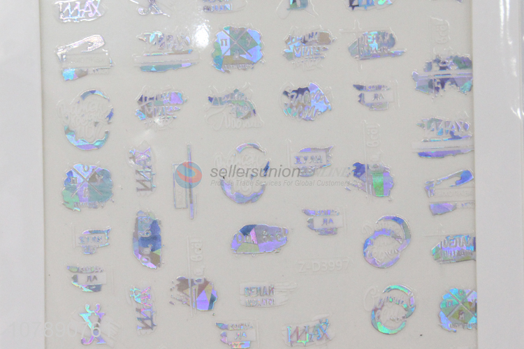 Yiwu wholesale paper translucent nail stickers for ladies