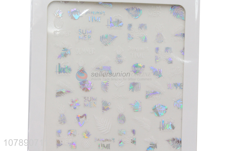 Factory wholesale phantom silver foil paper nail sticker decoration