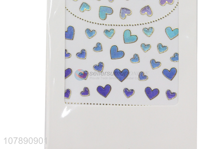 Good quality multi-color love stickers paper ladies nail stickers