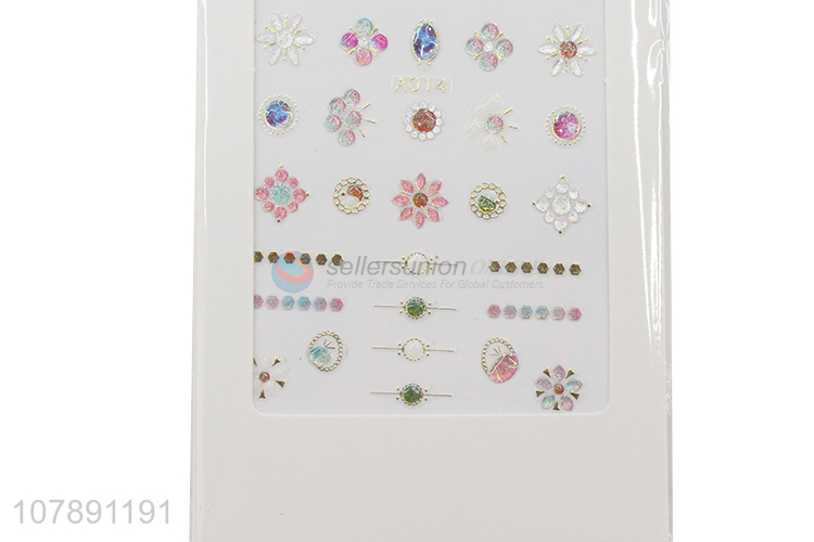 Factory wholesale multicolor mini nail art decoration stickers set