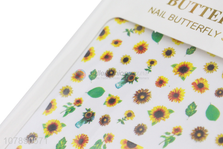 Factory wholesale mini sunflower nail decoration stickers