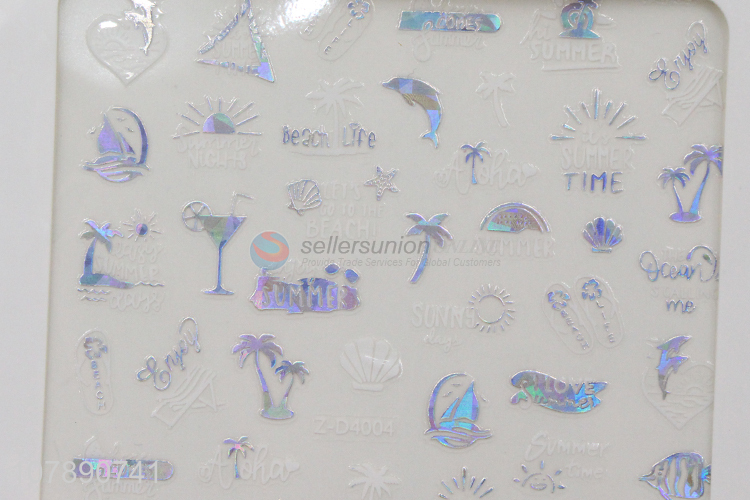 Hot selling creative ocean style decoration nail sticker