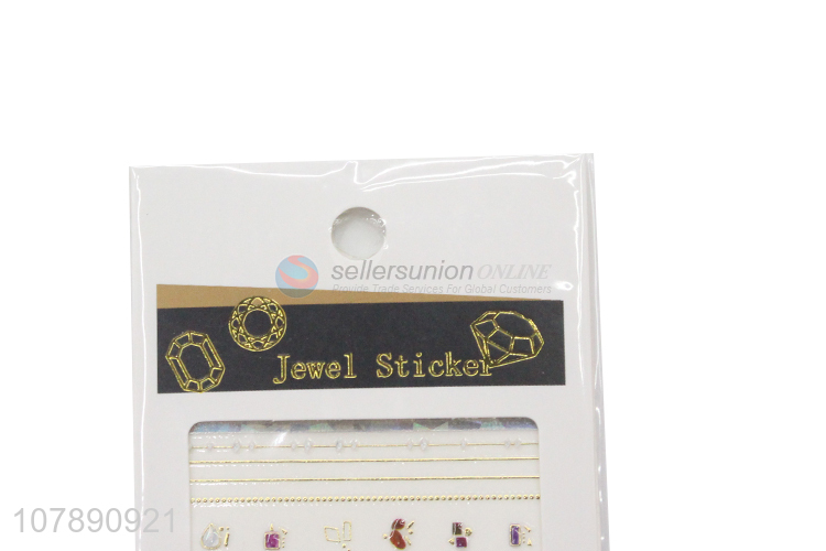 Simple design multicolor creative stickers ladies paper nail stickers