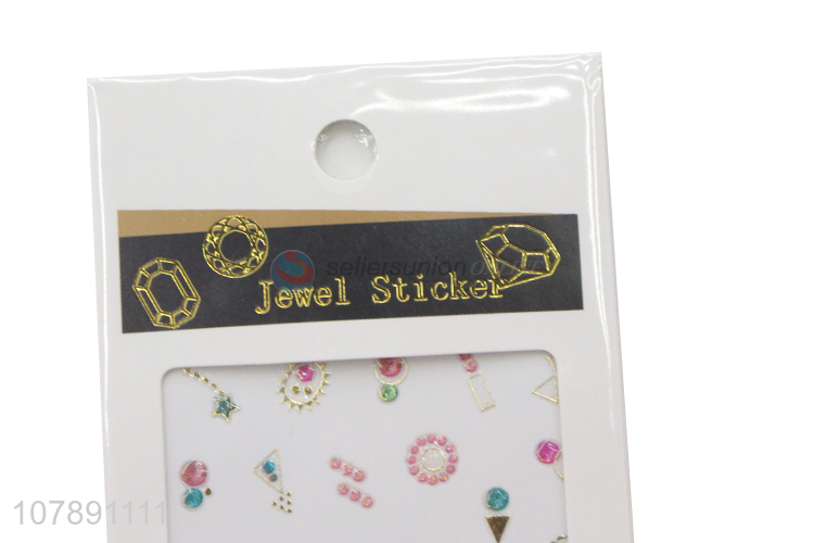 Creative retro style ladies multicolor paper nail stickers set