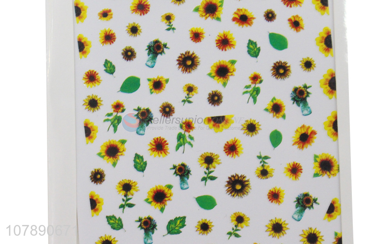 Factory wholesale mini sunflower nail decoration stickers