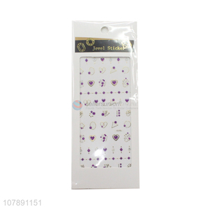 Yiwu wholesale purple nail stickers DIY nail art accessories