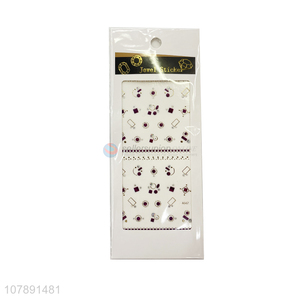 New Arrival Purple Creative Mini Paper Nail Art Sticker for Lady