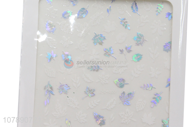 New Arrival Symphony Silver Foil Paper Decoration Nail Sticker