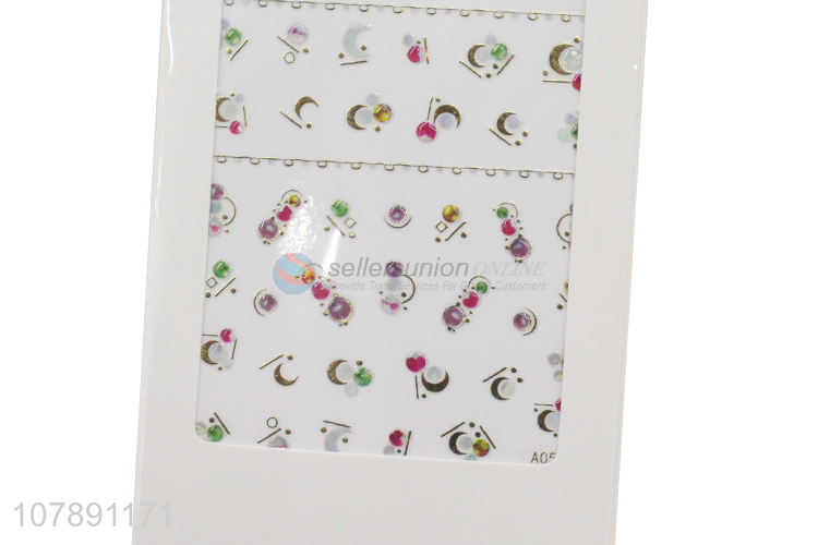 High quality creative style ladies multicolor paper nail stickers set