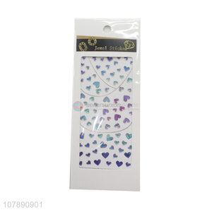 Good quality multi-color love stickers paper ladies nail stickers