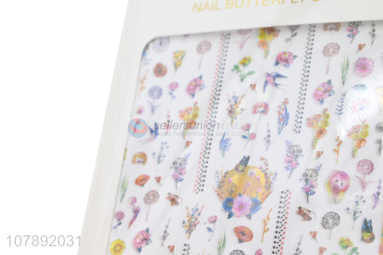 Popular product colourful women nail decoration art stickers