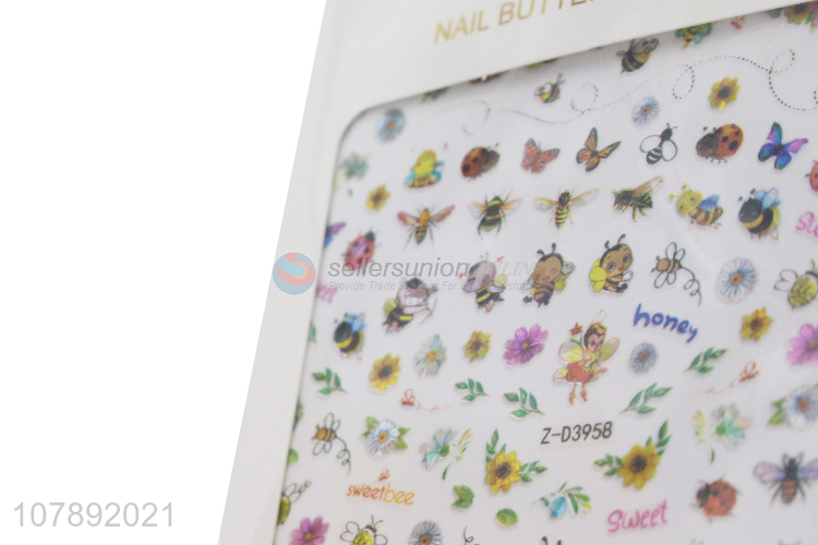 Latest products durable eco-friendly nail decoration stickers