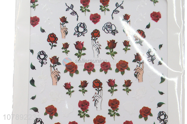 New style flower pattern lady beauty nail art stickers for sale