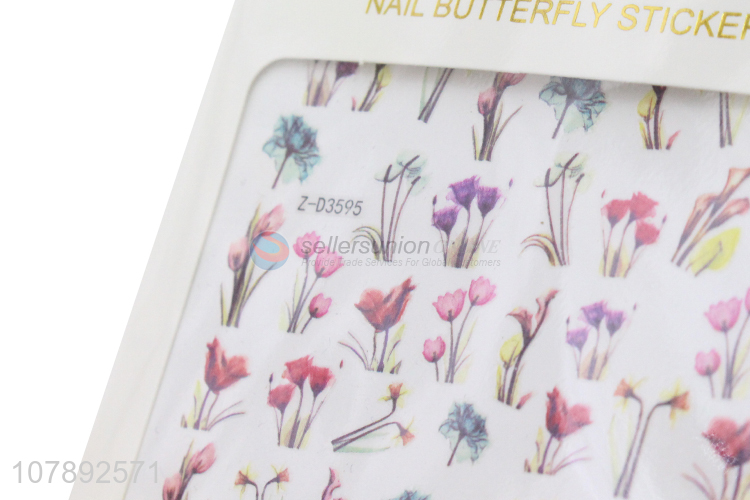 New style fashion flower pattern nail wraps nail art stickers