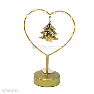 China manufacturer creative heart shaped led Christmas table lamp ornaments