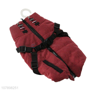 Wholesale solid color adjustable <em>dog</em> harness <em>clothes</em> <em>dog</em> winter jackets