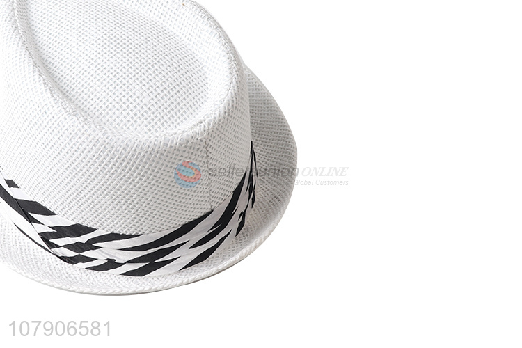 Hot selling summer band straw hat uv protection sun hat panama hat