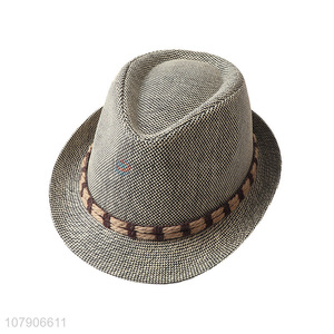 Wholesale men paper straw hat holiday vacation fedora panama hat sunhat