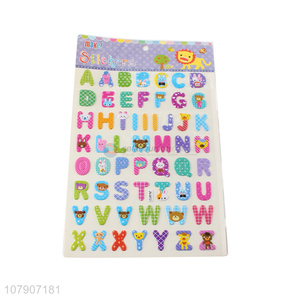 High quality multicolor English alphabet stickers educational toys