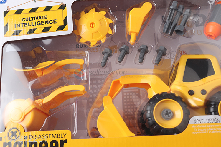 Best selling combined disassembly construction vehicle set plastic toy vechicle