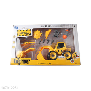 Best selling combined disassembly construction vehicle set plastic toy vechicle