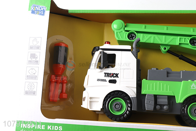 China products car model toy diy disassembly sanitation truck toy