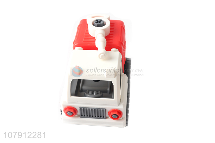 Factory price plastic toy vechicle fire fighting truck foamwater tank