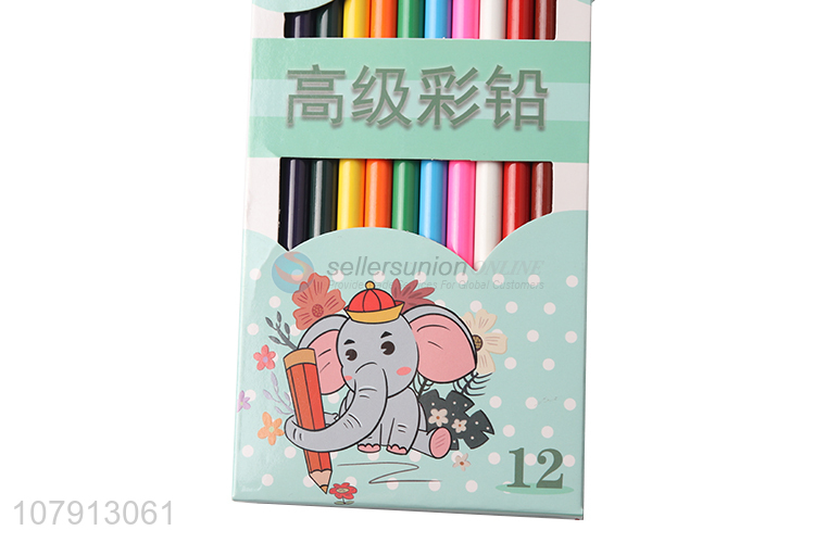 New arrival 12 color colored pencils student drawing pencils